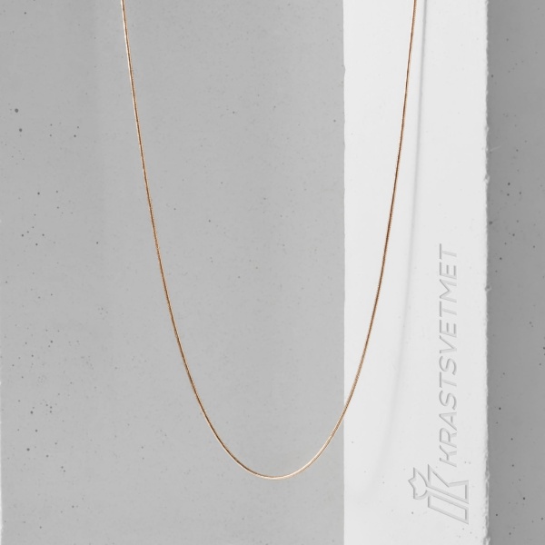 Цепь из красного золота 585, плетение «Снейк»